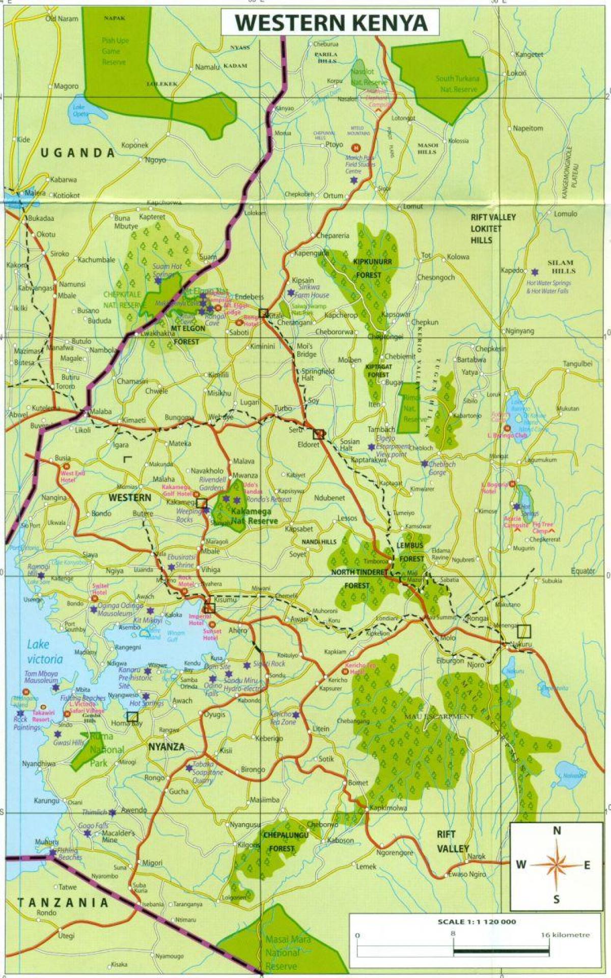 província ocidental do Quénia mapa