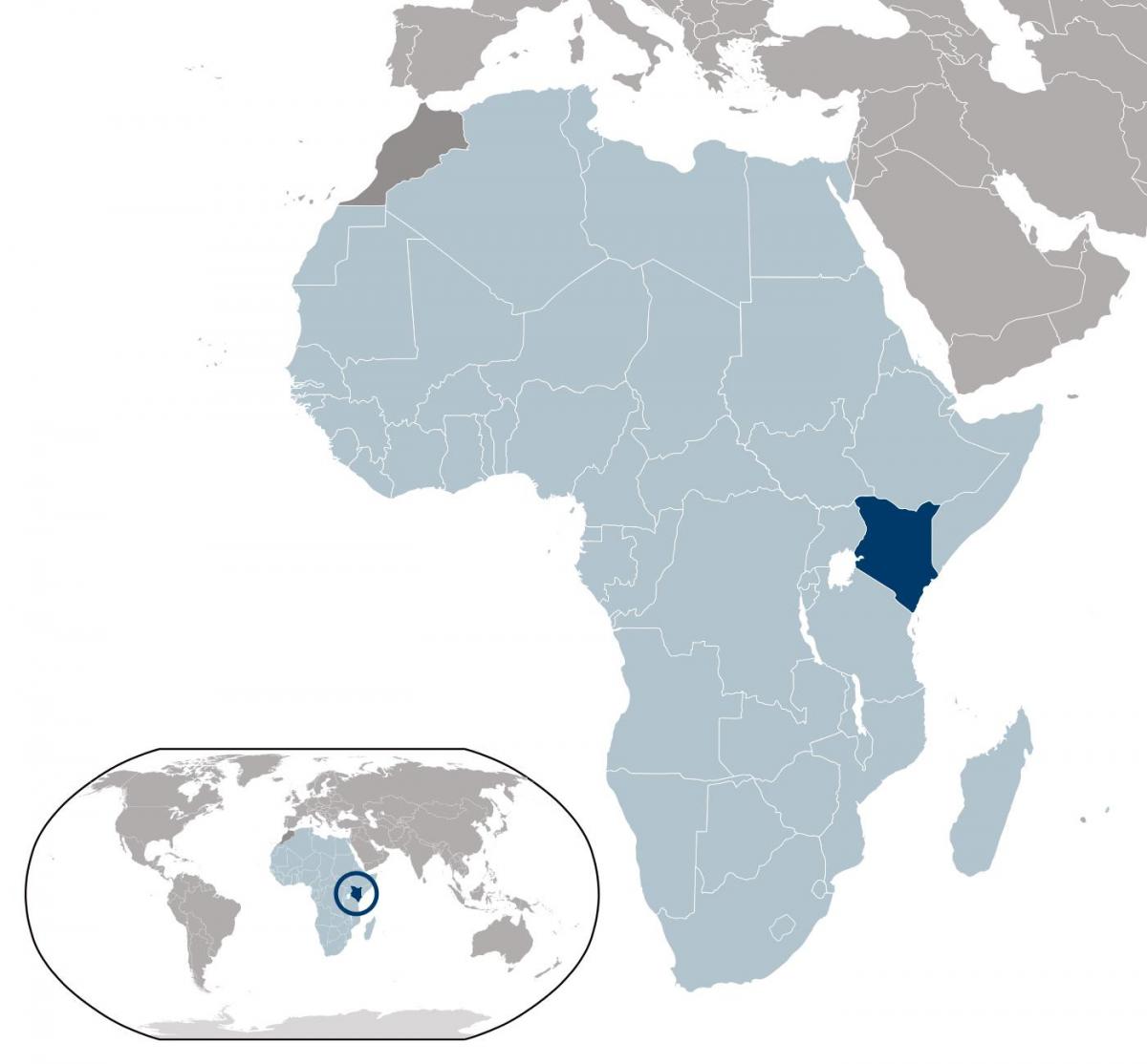 Quênia mapa de localização