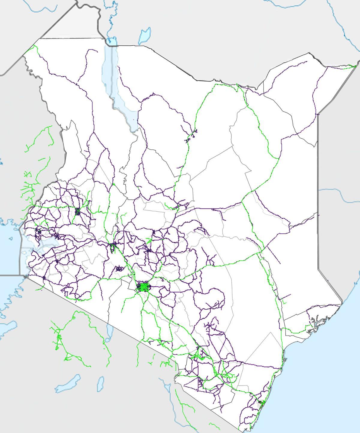 mapa do Quênia ferroviária