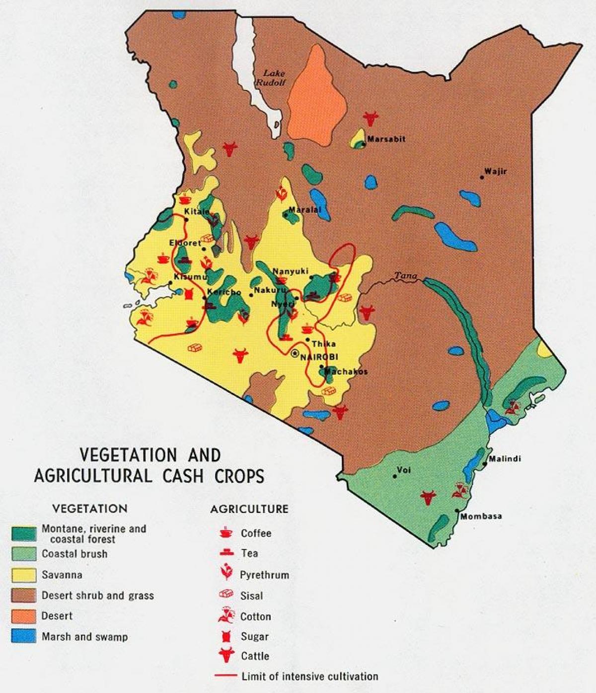 mapa do Quênia recursos naturais