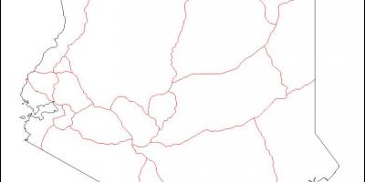 Quênia mapa em branco