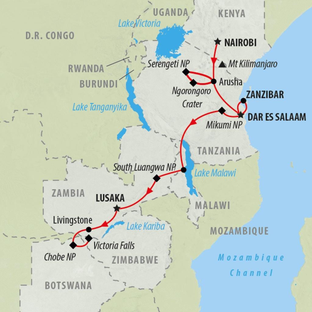 mapa da mapa express Quênia