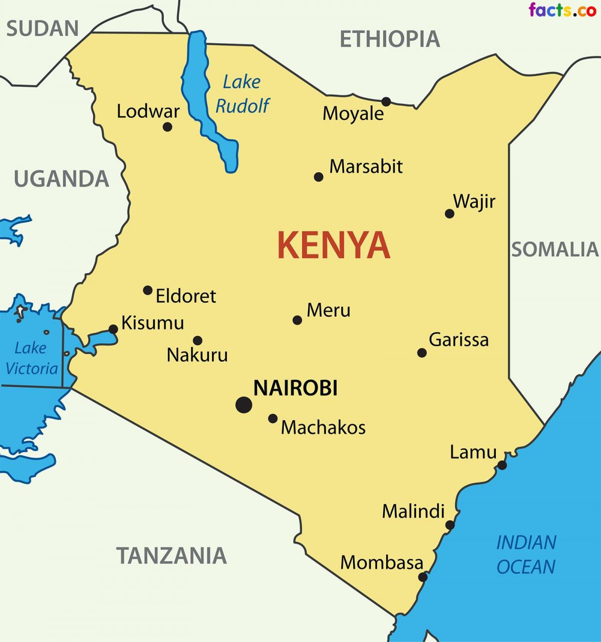 mapa do Quênia país