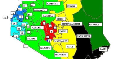 Mapa de kisumu, no Quênia