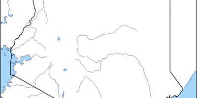 Mapa da mapa em branco do Quênia