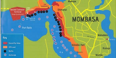 Mapa de mombasa (Quênia