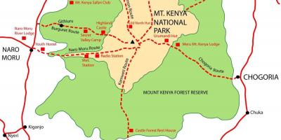 Mapa do monte Quênia