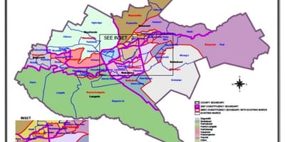 Quênia constituinte dos limites do mapa