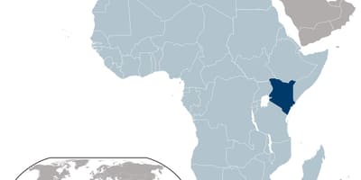 Quênia mapa de localização