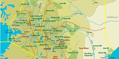 Mapa de vegetação do Quênia