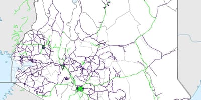 Mapa do Quênia ferroviária