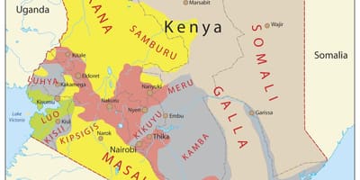 Quênia étnica mapa