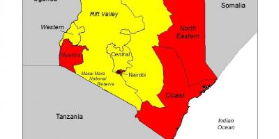 Mapa da malária no Quênia